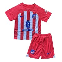 Fotballdrakt Barn Atletico Madrid Hjemmedraktsett 2023-24 Kortermet (+ Korte bukser)